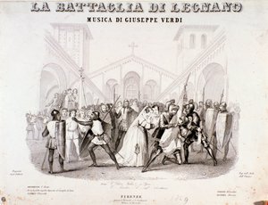 Frontispiece of La battaglia di Legnano opera by Giuseppe Verdi by Anonymous Anonymous