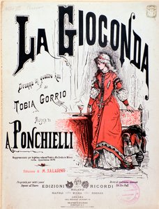 Frontispiece of La gioconda, opera by Ponchielli
