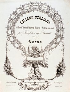 Frontispiece of a collection of musical scores by Giuseppe Verdi by Anonymous Anonymous