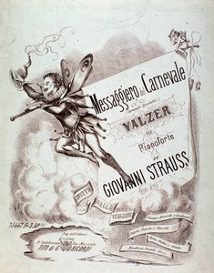 Frontispiece of musical score of Carnevals-Botschafter (op 270) by Johann Strauss by Anonymous Anonymous