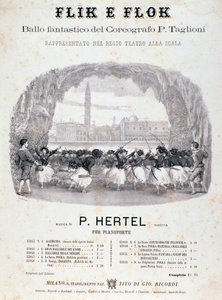 Frontispiece of musical score of Flik e Flok ballet by Filippo Taglioni by Anonymous Anonymous