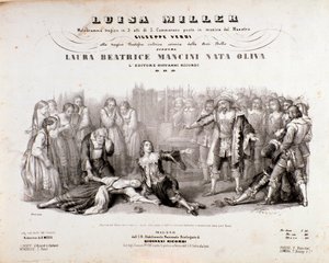 Frontispiece of Musical Score of Luisa Miller by Anonymous Anonymous