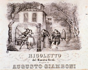 Frontispiece of Musical Score of Rigoletto Opera by Giuseppe Verdi by Anonymous Anonymous