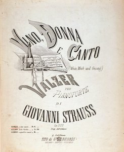 Frontispiece of musical score of 