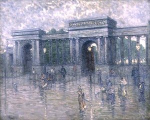 Hyde Park Gate on a Rainy Day by Anonymous Anonymous