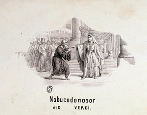 Illustrated Frontispiece of Musical Score of Nabucco by Anonymous Anonymous