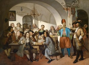 Old Vienna Coffee House Scene