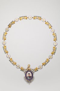Iran - Imperial Portrait Decoration: Necklace with the Portrait of Ahmad Shah, King Qajar