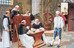 Judgement at the Court of Ginebra of the Spanish Theologist Miguel Serveto, Condemning him to be Burnt at the Stake For Heresy in 1553