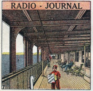 The T.S.F.: Radio - Newspaper. Newspaper Salesman on a Liner. Anonymous Illustration from 1925. Private Collection. by Anonymous Anonymous