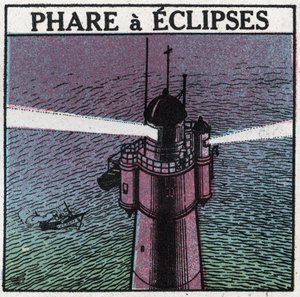 Light Signals: Eclipses Lighthouse. Anonymous illustration of 1925. Private collection. by Anonymous Anonymous