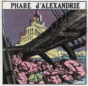 Light Signals: The Lighthouse of Alexandria in Ancient Egypt. Anonymous Illustration from 1925. Private Collection. by Anonymous Anonymous