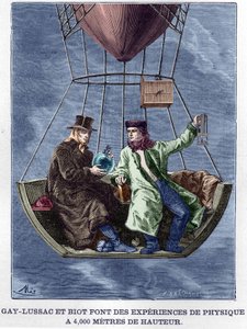 Louis-Joseph Gay-Lussac and Biot do physics experiments at 4,000 meters high - in 