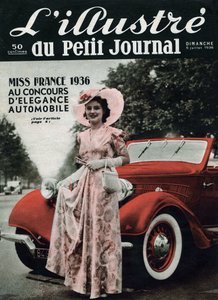 Lynne Lassal Miss France 1936 at the Automotive Elegance Contest by Anonymous Anonymous