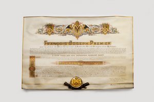 Order of the Golden Fleece: The Austrian Golden Fleece - Admission Diploma to the Order of the Golden Fleece by Pierre Ferdinand, Archduke of Austria by Anonymous Anonymous