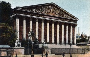 Paris: exterior view of the Chamber of Deputes (National Assembly, Palais Bourbon)