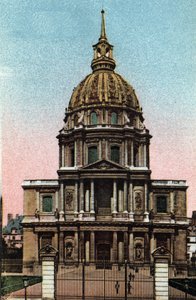 Paris: exterior view of the Dome of the Hotel des Invalides by Anonymous Anonymous
