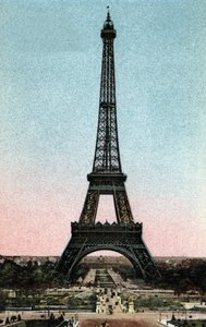 Paris: view of the Eiffel Tower built between 1887 and 1889 by Gustave Eiffel (1832-1923)