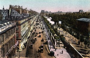 Paris: View of the Traffic on Rue de Rivoli, Towards the Louvre
