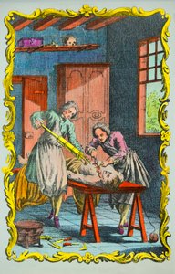 Physician studying blood movement: frontispiece of the 