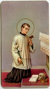 Aloysius Gonzaga Worshipping the Cross by Anonymous Anonymous