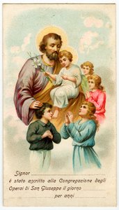 Pious image: Congregation of St. Joseph Workers by Anonymous Anonymous