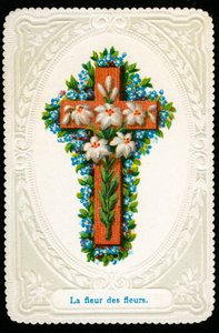 Cross with Flowers by Anonymous Anonymous