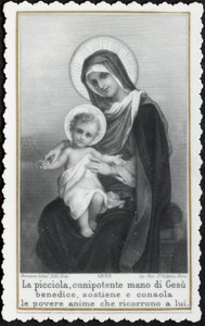 Jesus as a Child in the Arms of His Mother Mary