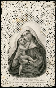 Pious image: Our lady of good help, with Jesus