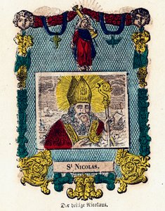 Pious image: Saint Nicholas. Engraving of the 19th century Private collection by Anonymous Anonymous
