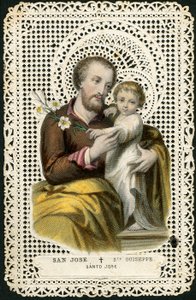 St Joseph and Jesus by Anonymous Anonymous