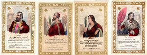 Pious image: St. Ulrich of Augsburg, St. Stanislaus, St. Bibiana, St. Ladislas I of Hungary by Anonymous Anonymous