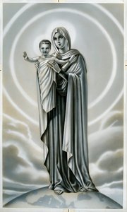 Pious Image: Virgin and Child (engraving) by Anonymous Anonymous