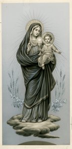 Virgin and Child with the Blessed Sacrament (engraving) by Anonymous Anonymous