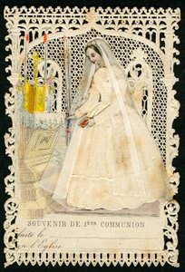Pious image: memory card distributed at the first communion by Anonymous Anonymous