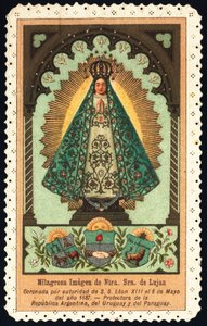 Pious Image: Representation of Our Lady of Lujan, Protector of Argentina, Paraguay and Uruguay by Anonymous Anonymous