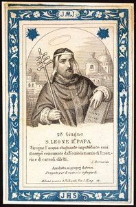 Pope Saint Leon II (pious image)
