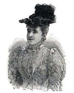 Portrait of Adelina Patti, Italian singer. Engraving in "Le Petit Parisien"