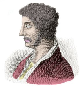 Portrait of Alcibiade, statesman and Athenian general. Engraving of the 19th century by Anonymous Anonymous