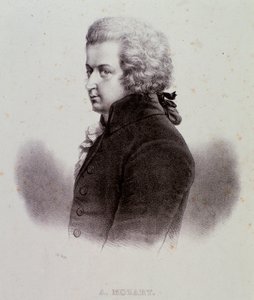 Portrait of Austrian composer Wolfgang Amadeus Mozart (1756-1791) by Anonymous Anonymous