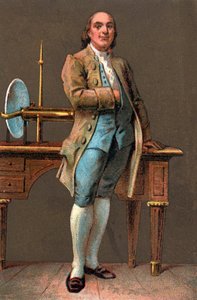 Portrait of Benjamin Franklin (1706-1790) American printer, publisher, scientist, inventor, statesman and diplomat