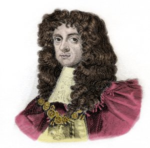 Portrait of Charles II, King of England. Engraving of the 19th century by Anonymous Anonymous