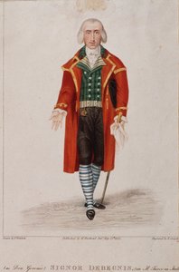 Portrait of Don Geronio, character from The Turk in Italy, opera by Gioachino Rossini