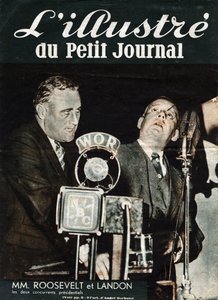 Portrait of Franklin Delano Roosevelt and Alfred Mossman Landon, the two competitors in the Presidential election of the United States by Anonymous Anonymous