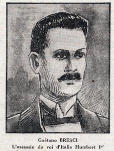 Portrait of Gaetano Bresci, Italian anarchist who murdered King Humbert 1st by Anonymous Anonymous
