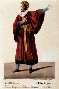 Portrait of Gaston interpreted by Lafargues in The Sicilian Vespers (I vespri siciliani), opera by Giuseppe Verdi