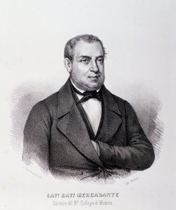 Portrait of Giuseppe Saverio Mercadante (lithography) by Anonymous Anonymous