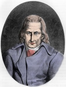 Portrait of Jacques Cazotte, French author - Engraving of 1863 in 