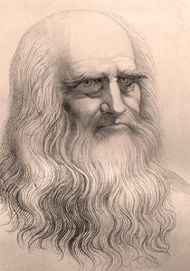 Portrait of Leonardo Da Vinci from his self-portrait