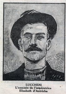 Portrait of Luigi Lucheni, Italian anarchist, assassin of Elisabeth de Wittelsbach by Anonymous Anonymous